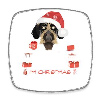 Deutsch Drahthaar Weihnachtsmarkt - Viereckiger Kühlschrankmagnet - Weiß - Vorne