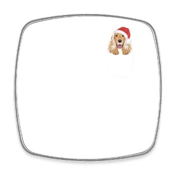 English Cocker Spaniel Frohe Weihnachten - Viereckiger Kühlschrankmagnet - Weiß - Vorne