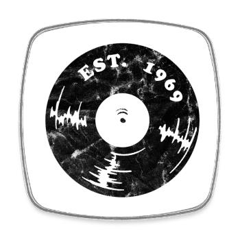1969 vintage - Square fridge magnet - white - Front