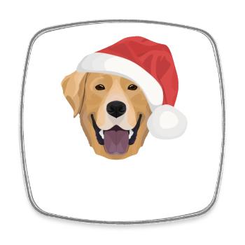Labrador Frohe Weihnachten - Viereckiger Kühlschrankmagnet - Weiß - Vorne