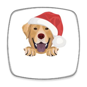 Labrador Frohe Weihnachten - Viereckiger Kühlschrankmagnet - Weiß - Vorne