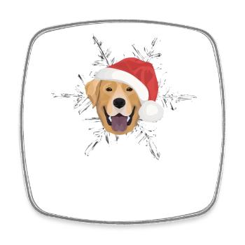 Joyeux Noël Labrador - Magnet carré - blanc - Devant