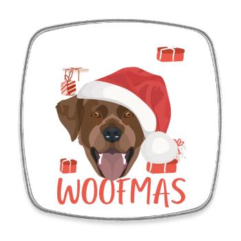 Labrador Frohe Weihnachten - Viereckiger Kühlschrankmagnet - Weiß - Vorne