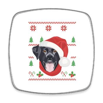Labrador Frohe Weihnachten - Viereckiger Kühlschrankmagnet - Weiß - Vorne