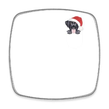 Labrador Merry Christmas - Square fridge magnet - white - Front