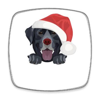 Joyeux Noël Labrador - Magnet carré - blanc - Devant