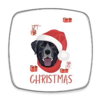 Labrador Frohe Weihnachten - Viereckiger Kühlschrankmagnet - Weiß - Vorne