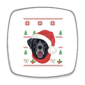 Labrador Frohe Weihnachten - Viereckiger Kühlschrankmagnet - Weiß - Vorne