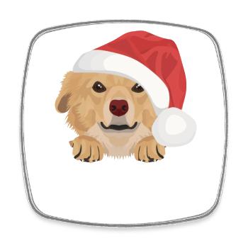 Nova Scotia Retriever Frohe Weihnachten - Viereckiger Kühlschrankmagnet - Weiß - Vorne