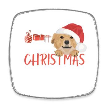 Nova Scotia Retriever Frohe Weihnachten - Viereckiger Kühlschrankmagnet - Weiß - Vorne