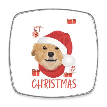 Nova Scotia Retriever Frohe Weihnachten - Viereckiger Kühlschrankmagnet - Weiß - Vorne