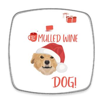 Nova Scotia Retriever Glühwein Weihnachten - Viereckiger Kühlschrankmagnet - Weiß - Vorne