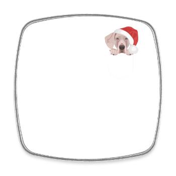 Weimaraner Frohe Weihnachten - Viereckiger Kühlschrankmagnet - Weiß - Vorne