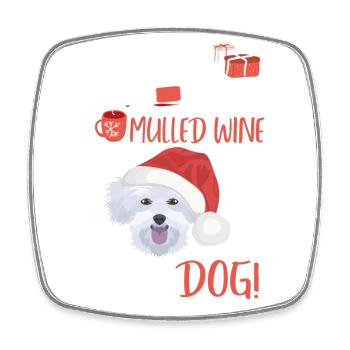 Maltese mulled wine Christmas - Square fridge magnet - white - Front