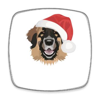 Merry Christmas Leonberg - Square fridge magnet - white - Front