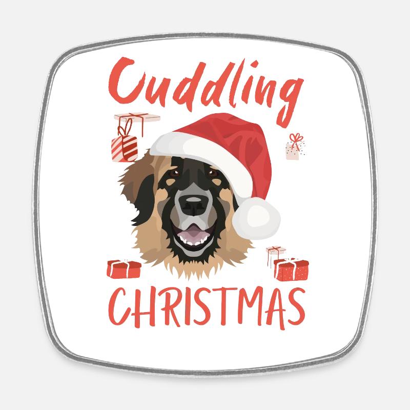 Merry Christmas Leonberg - Square fridge magnet - white