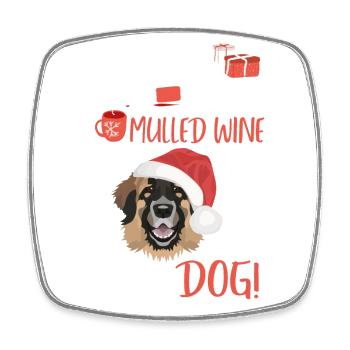 Leonberger Glühwein Christmas - Square fridge magnet - white - Front