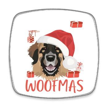 Merry Christmas Leonberg - Square fridge magnet - white - Front