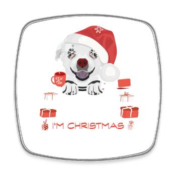 Chihuahua Christmas Market - Square fridge magnet - white - Front