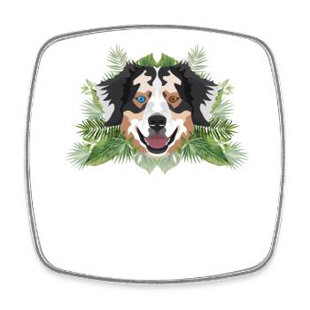 Tropical Australian Shepherd - Viereckiger Kühlschrankmagnet - Weiß - Vorne