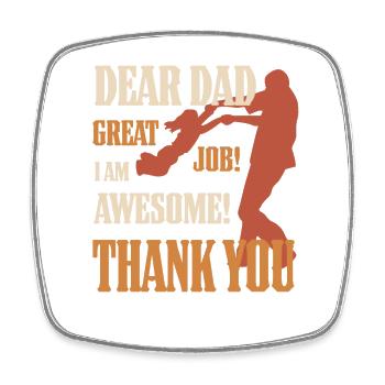 Best Dad, Father's Day and Birthday - Square fridge magnet - white - Front