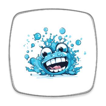Eat my bubbles, swim team, swimmers - Square fridge magnet - white - Front