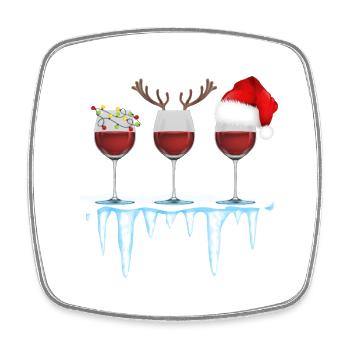 Vin chaud de Noël - Magnet carré - blanc - Devant
