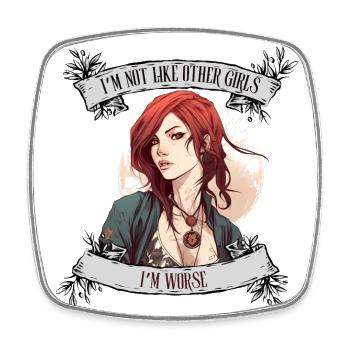 I'm not like other women, I'm worse - Square fridge magnet - white - Front