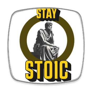 Stay Stoic - Viereckiger Kühlschrankmagnet - Weiß - Vorne