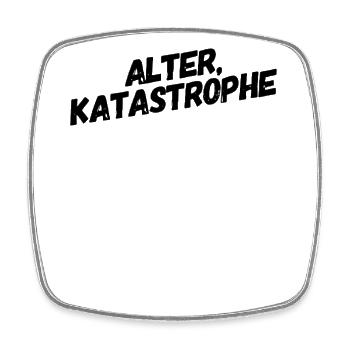 Alter Katastrophe auf der Baustelle - Viereckiger Kühlschrankmagnet - Weiß - Vorne