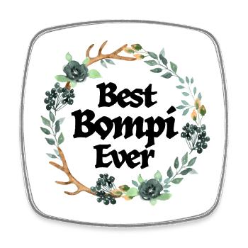 Meilleur Bompi Belgique Grand-père Flamand Père Flandre - Magnet carré - blanc - Devant