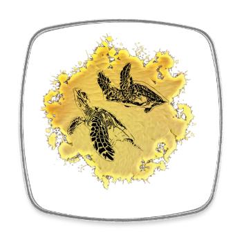 Tortoises - Square fridge magnet - white - Front