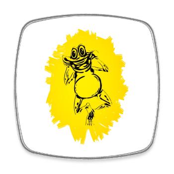 Frog - Square fridge magnet - white - Front
