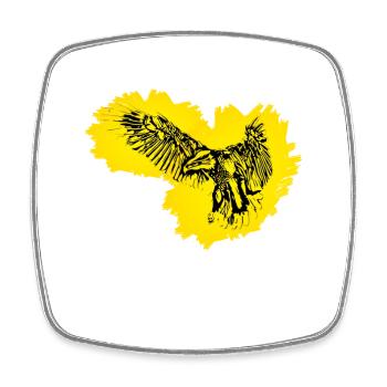 Aigle - Magnet carré - blanc - Devant