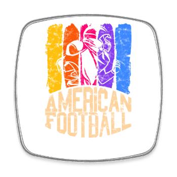 American Football Colour Widereceiver - Square fridge magnet - white - Front