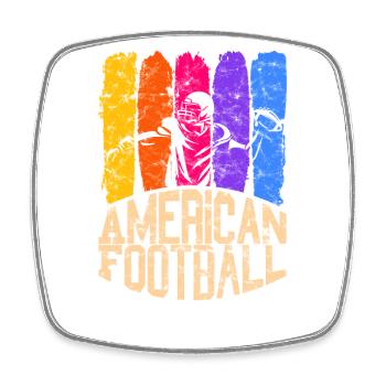 Quarterback couleur de football américain - Magnet carré - blanc - Devant