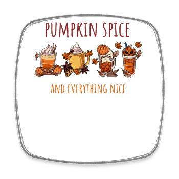 Pumpkin Autumn - Square fridge magnet - white - Front