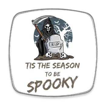 Grim Reaper Horror - Square fridge magnet - white - Front