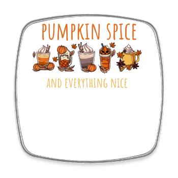 Pumpkin Autumn - Square fridge magnet - white - Front