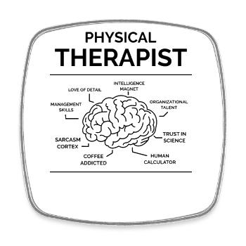 Physiotherapist - Square fridge magnet - white - Front