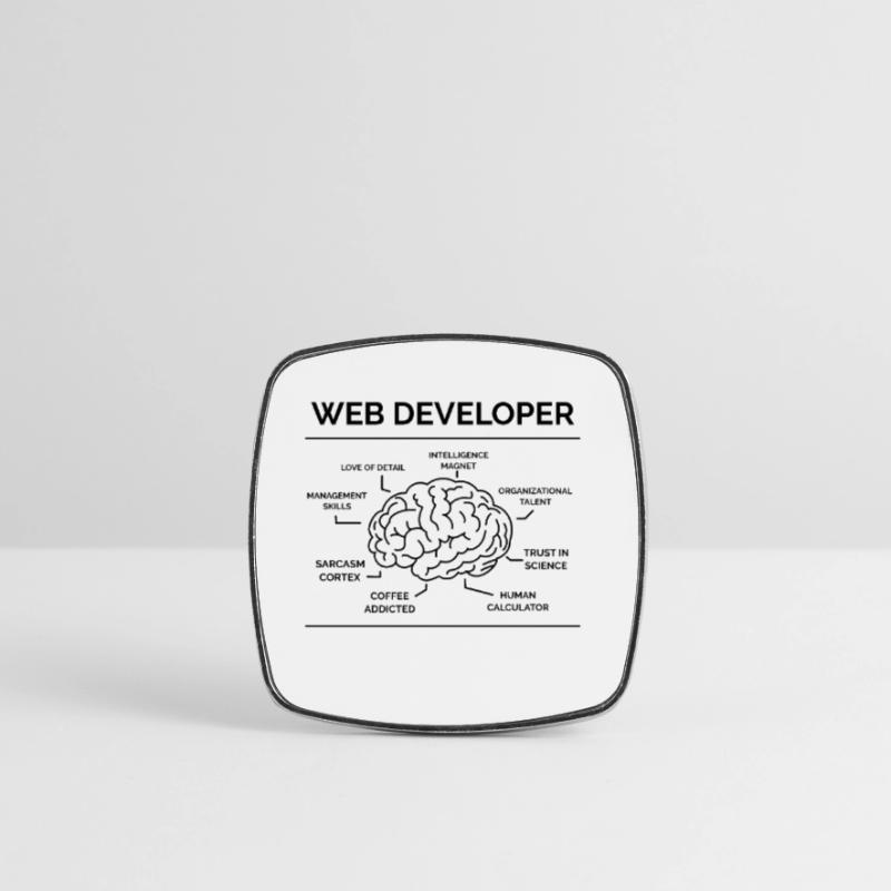 Web Developer Programmer Square fridge magnet