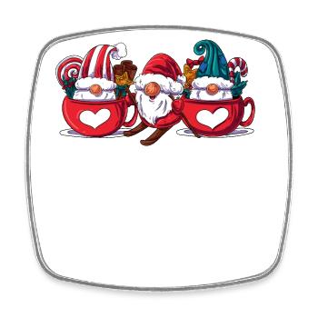 Christmas Elves Elves - Square fridge magnet - white - Front