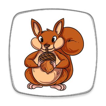 Squirrel Forest animal - Square fridge magnet - white - Front