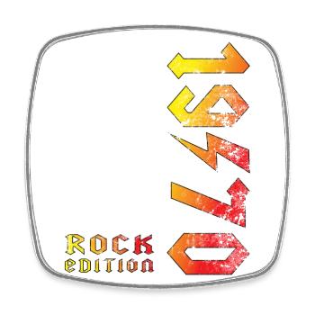 Geburtstag Rock Edition 1970 - Viereckiger Kühlschrankmagnet - Weiß - Vorne