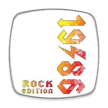Birthday Rock Edition 1986 - Magnet carré - blanc - Devant