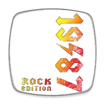 Birthday Rock Edition 1987 - Magnet carré - blanc - Devant