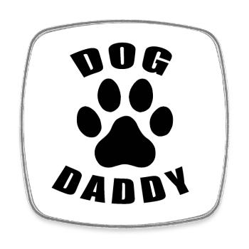 Dog Daddy - Viereckiger Kühlschrankmagnet - Weiß - Vorne