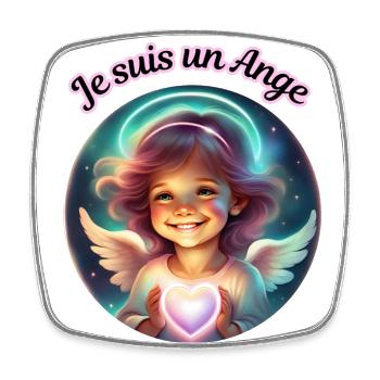 Je suis un Ange - Magnet carré - blanc - Devant