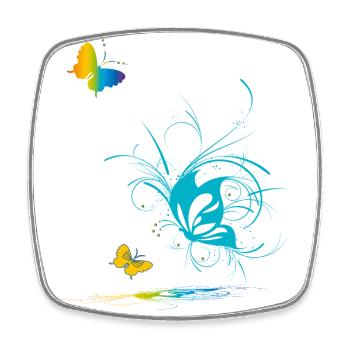 Butterflies in Love Spring - Square fridge magnet - white - Front
