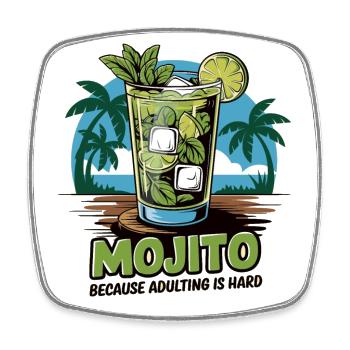 Mojito – Der Eltern-Retter - Viereckiger Kühlschrankmagnet - Weiß - Vorne